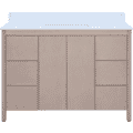Hanleigh 48 in. Vanity with Slab Doors in Washed Maple